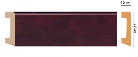 Плинтус напольный Decomaster D234-62 ДМ 58х16х2400 мм