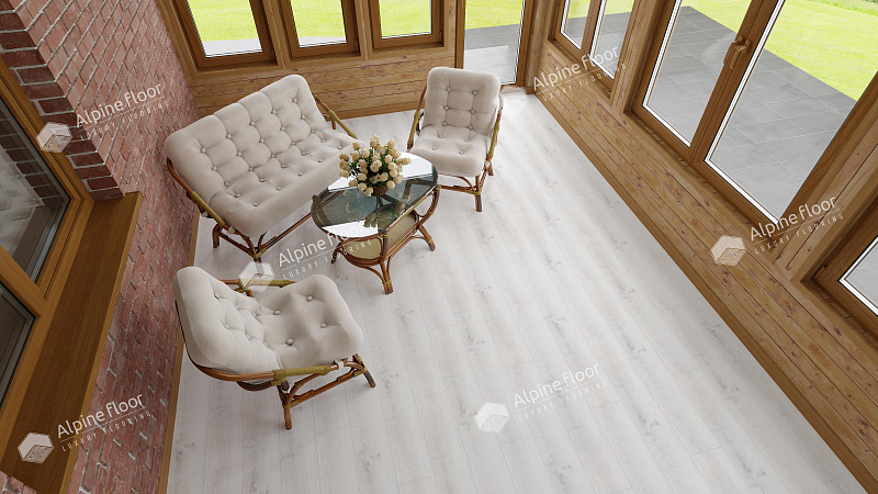 Кварцвинил Alpine Floor Classic Еco 182-8 Дуб Выбеленный